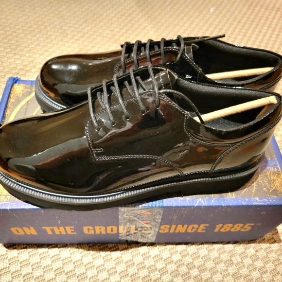 Bates Men's High Gloss Oxford Shoe - size 8.5 wide - Picture 3 of 5